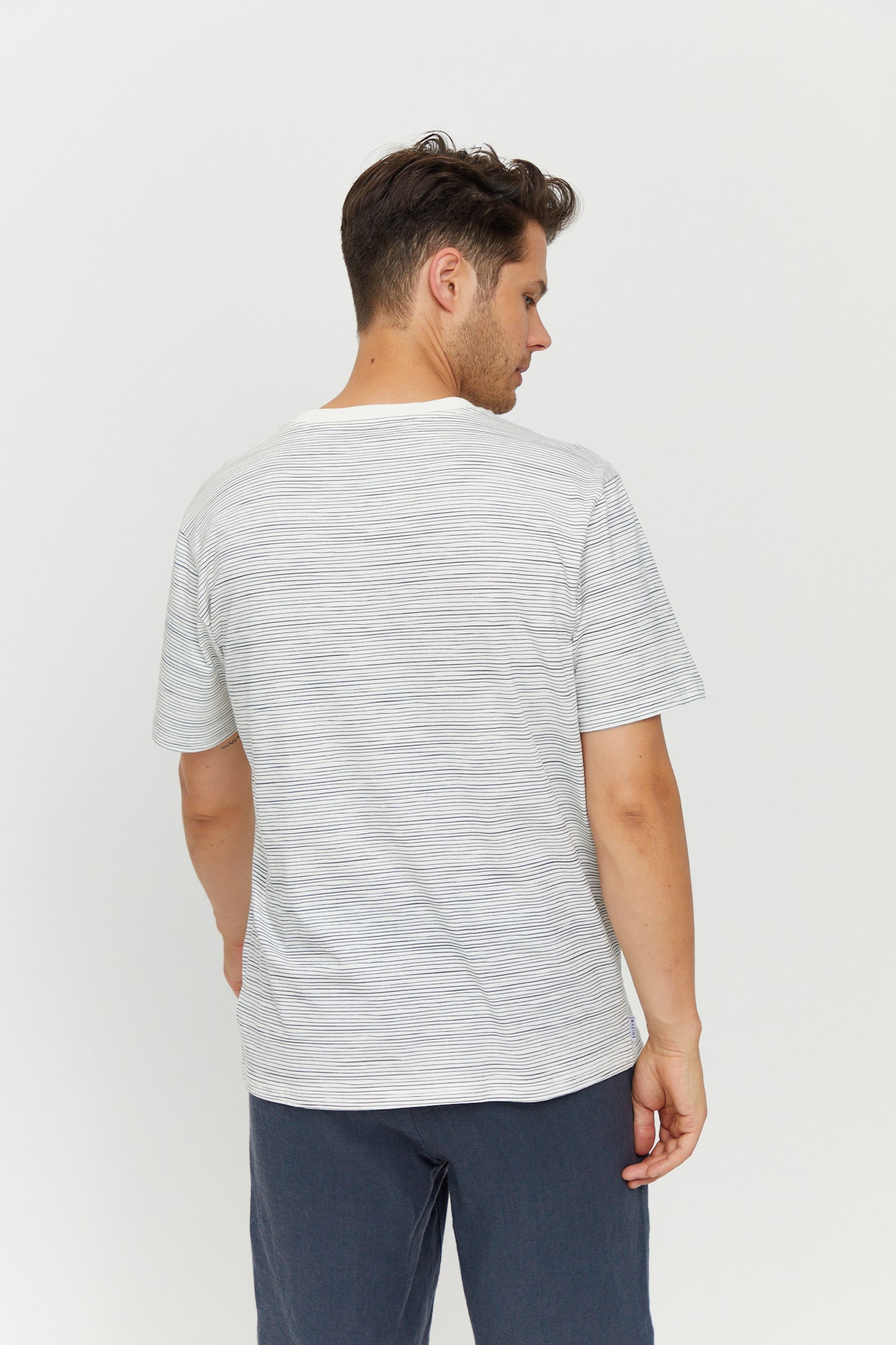 T-shirt gestreift offwhite/blau von Mazine