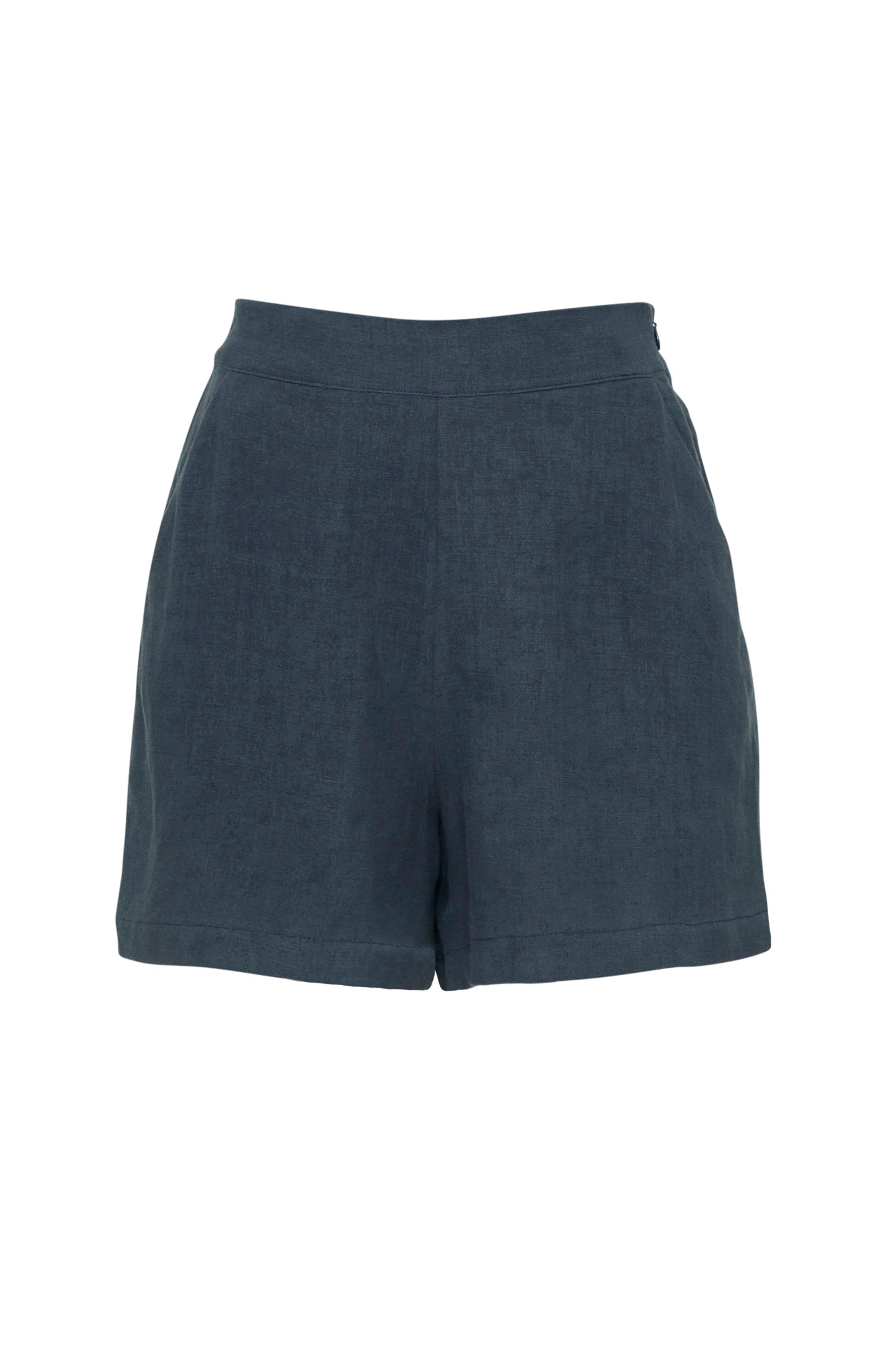 SALE: Leinen Shorts in Tintenblau von Mazine