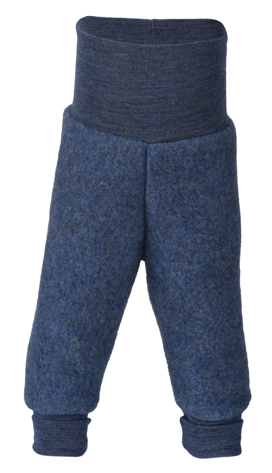 Babyhose aus Wollfleece in Blau mélange von Engel Naturtextilien