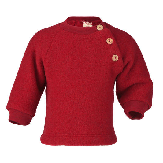 Pullover aus Wollfleece in Rot von Engel Naturtextilien