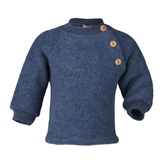 Pullover aus Wollfleece in Petrol von Engel Naturtextilien