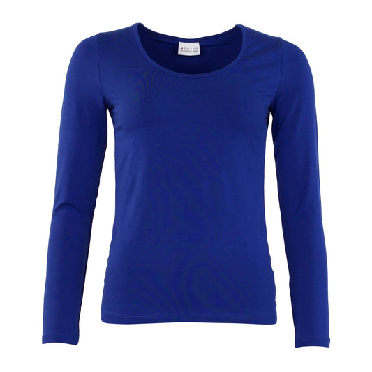 Damenshirt Langarm in Mittelblau von Chills&Fever (Froy&Dind)