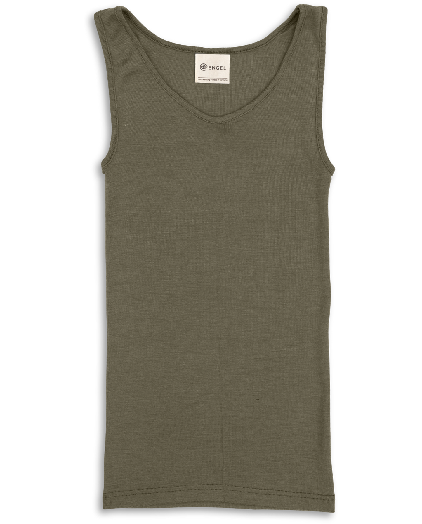 Trägershirt Wolle/Seide in Olive von Engel Natur