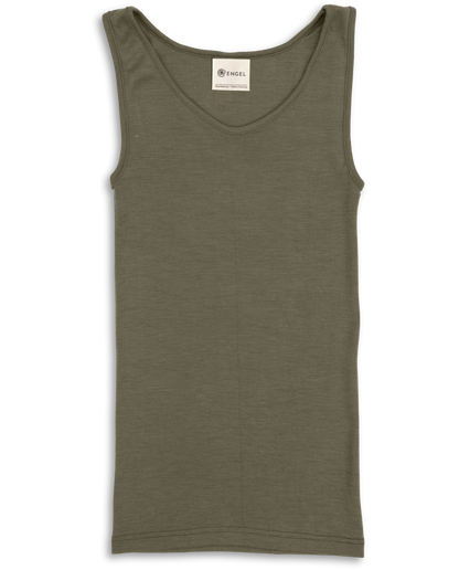 Trägershirt Wolle/Seide in Olive von Engel Natur