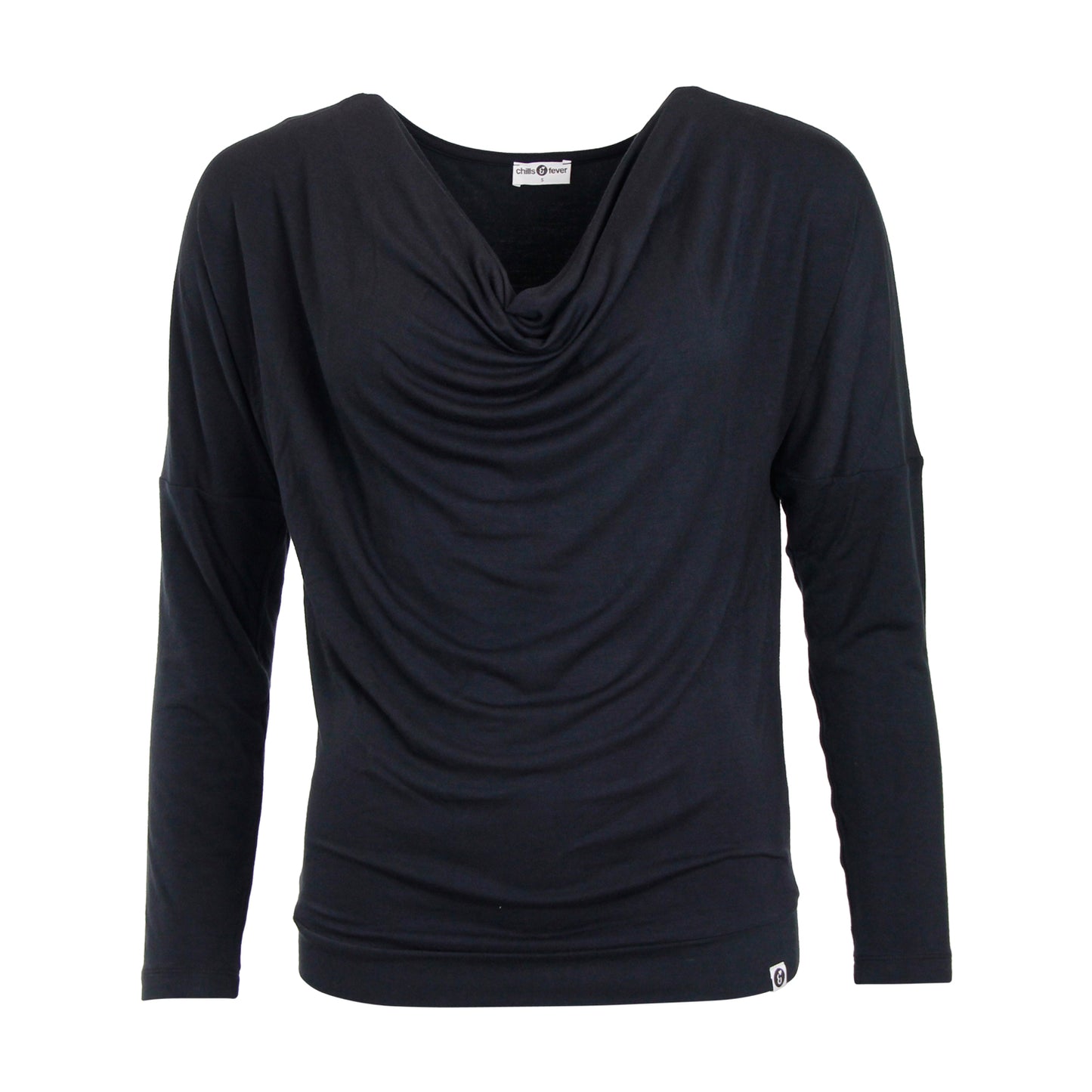 Wasserfall-Shirt in Schwarz von Chills&Fever