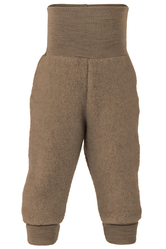 Babyhose aus Wollfleece in Walnuss  mélange von Engel Naturtextilien